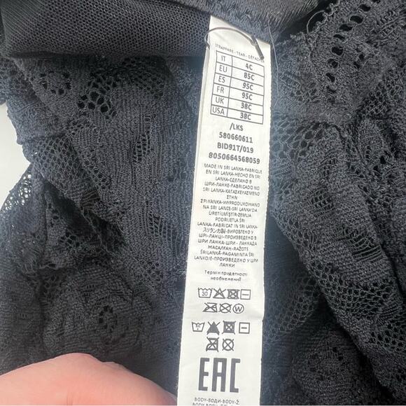 Intimissimi Eleonora Lace Bodysuit Black  38C - Picture 4 of 8